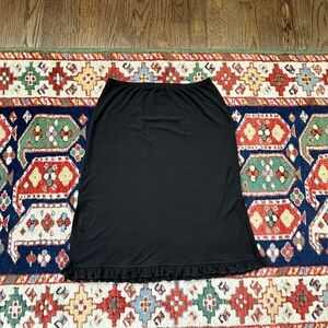 BCBG vintage Black Mini Skirt with Ruffle Hem